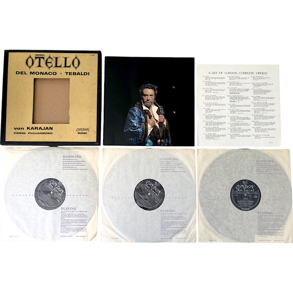 Giuseppe Verdi - Otello w Tebaldi/Del Monaco 1962 3x Vinyl Opera London Records - Picture 3 of 7